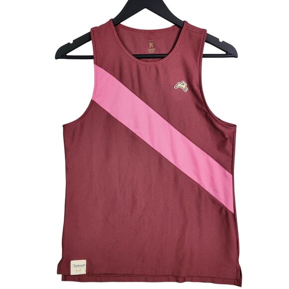 Tracksmith Van Cortlandt Singlet Mesh Tank Top Women's M Maroon Pink Running - Picture 1 of 14